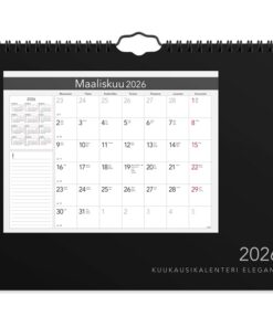 Seinäkalenteri 2026 Kuukausikalenteri Elegant