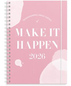 Kalenteri 2026 Make It Happen roosa