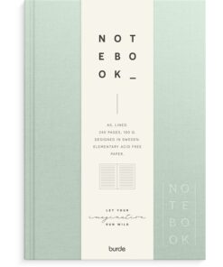 Muistikirja Burde Notebook Textile sidottu viivat A5