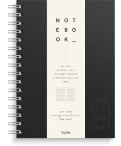 Muistikirja Burde Notebook Textile kierresidottu viivat A5