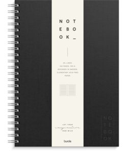Muistikirja Burde Notebook Textile kierresidottu viivat A4