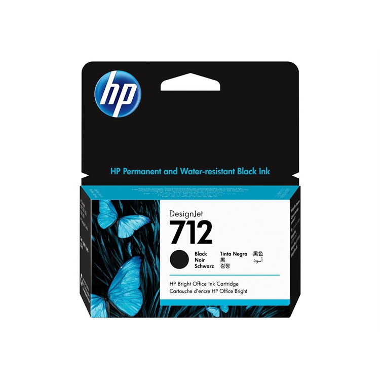 Mustekasetti Inkjet HP 712 Design Jet musta 38 ml