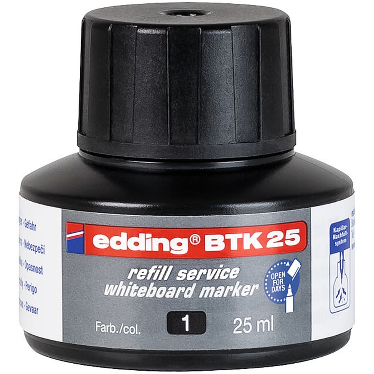 Täyttöväri edding BTK 25 valkotaulukynille musta