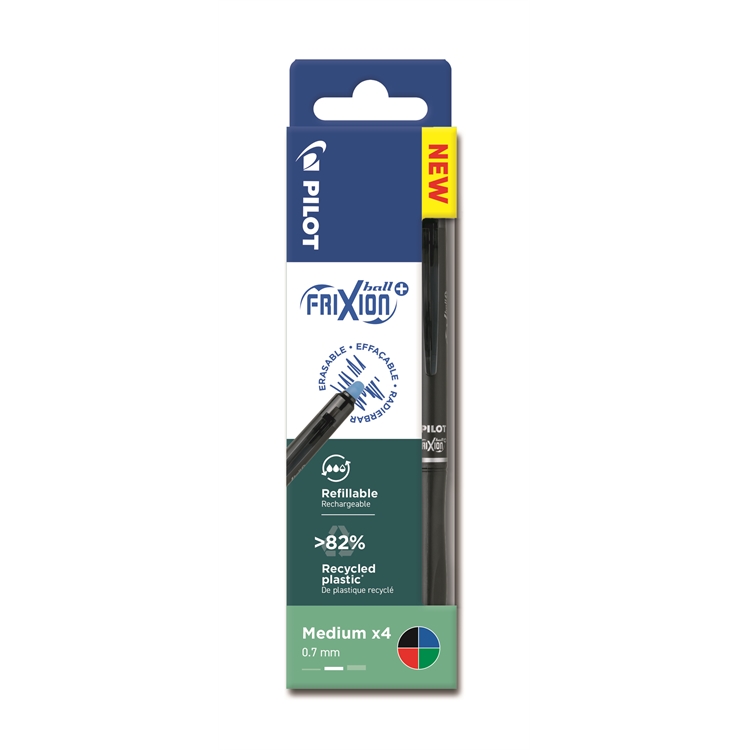 Kuulakynä Pilot FriXion Ball Plus 0,7 värilajitelma 4 kpl