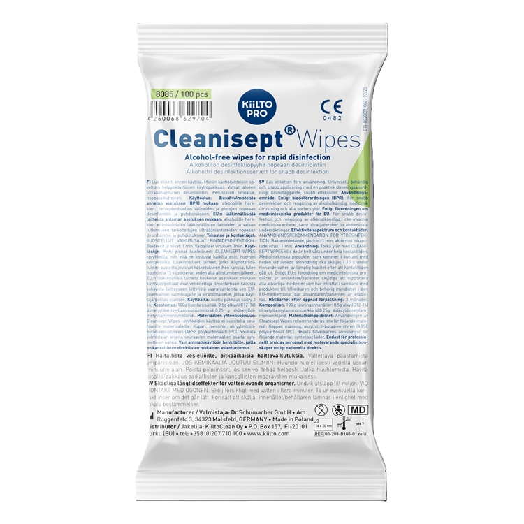 Desinfektiopyyhe täyttöpakkaus Kiilto Pro Cleanisept/100