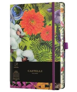Muistikirja Castelli 13x21cm 224s viivallinen eden orchid