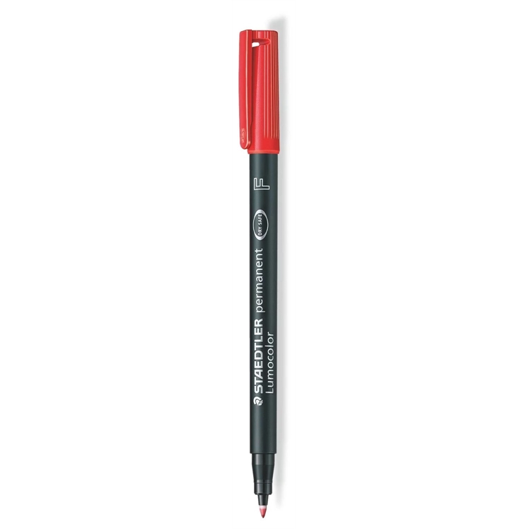 Merkkauskynä Staedtler Lumocolor 318 pysyvä F punainen