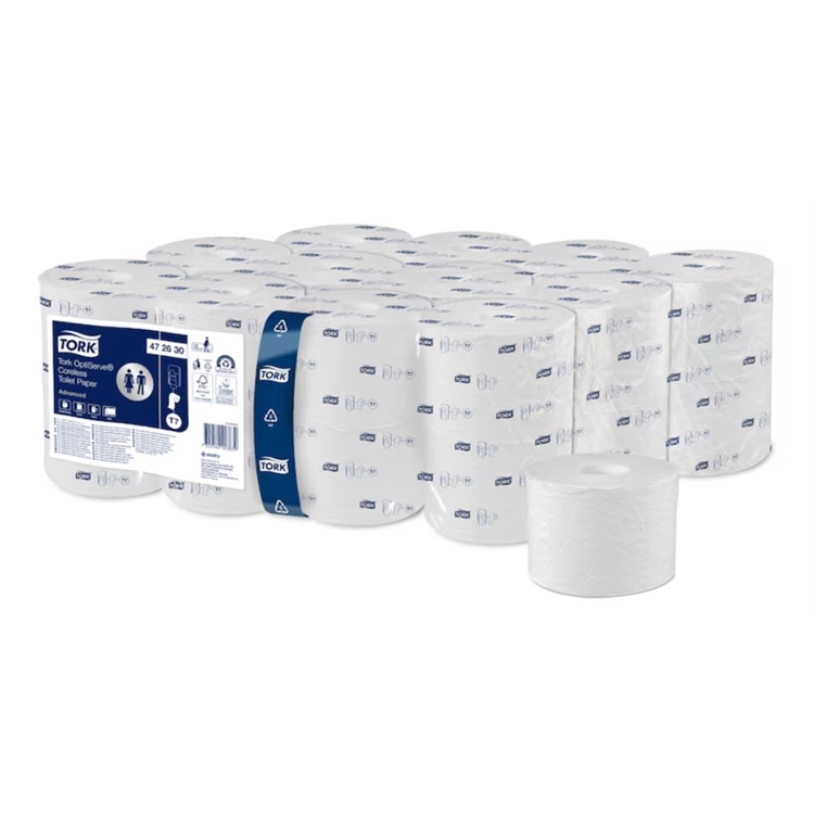 Wc-paperi Tork Optiserve hylsytön valkoinen 472630 T7 /24