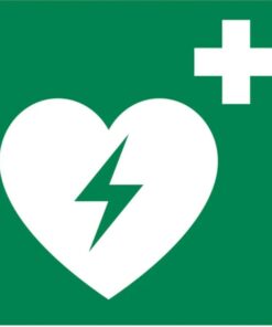 Opastekyltti defibrillaattori