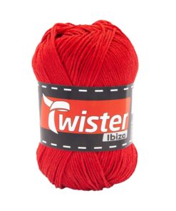 Puuvillalanka Twister Ibiza 50 g punainen