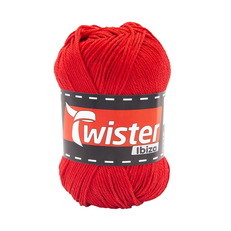 Puuvillalanka Twister Ibiza 50 g punainen