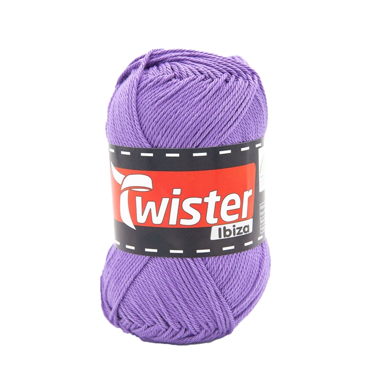 Puuvillalanka Twister Ibiza 50 g liila