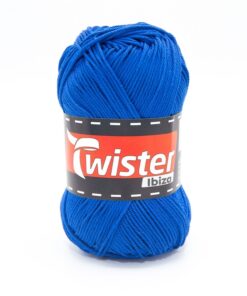 Puuvillalanka Twister Ibiza 50 g kirkkaansininen