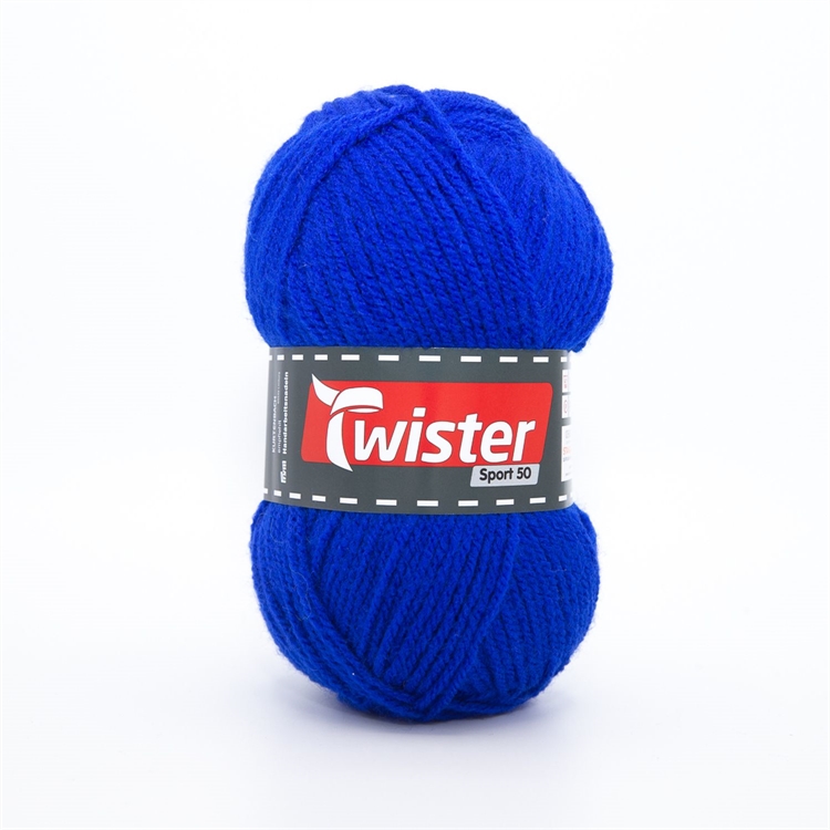 Neulelanka Twister Sport 50 50 g kirkkaansininen