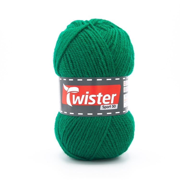 Neulelanka Twister Sport 50 50 g metsänvihreä