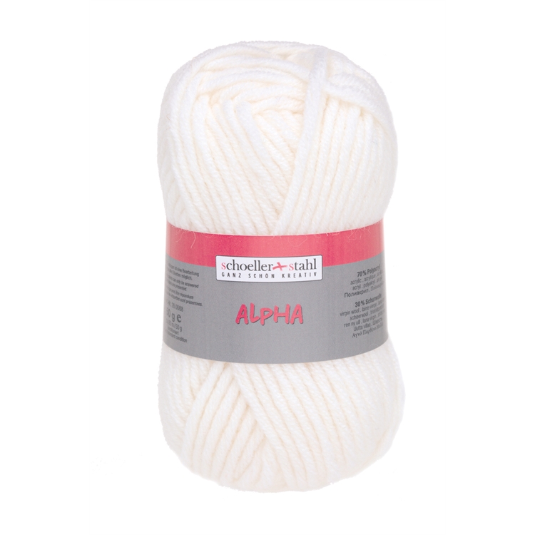 Neulelanka Schoeller + Stahl Alpha 50 g valkoinen