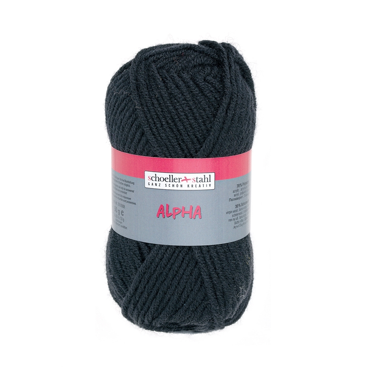 Neulelanka Schoeller + Stahl Alpha 50 g musta