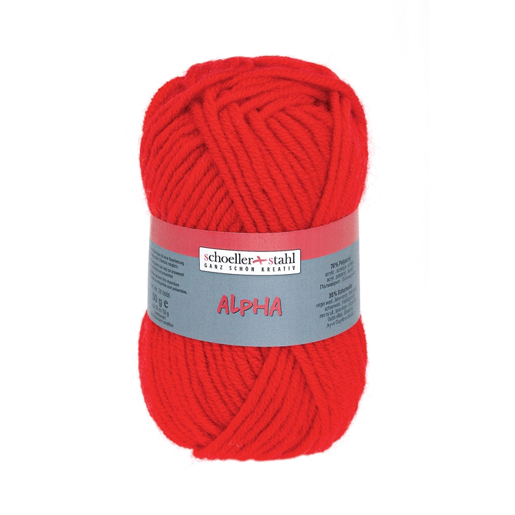 Neulelanka Schoeller + Stahl Alpha 50 g punainen