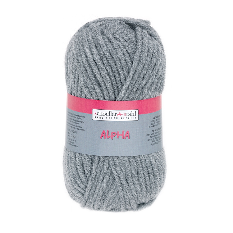 Neulelanka Schoeller + Stahl Alpha 50 g meleerattu harmaa