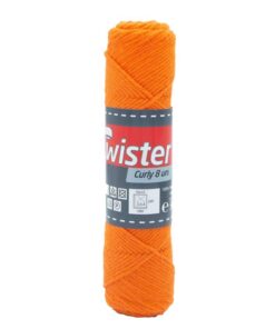 Puuvillalanka Twister Curly 8 50 g oranssi