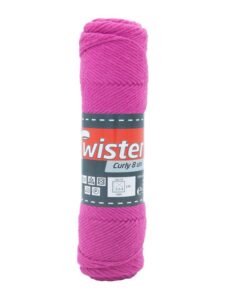 Puuvillalanka Twister Curly 8 50 g pinkki