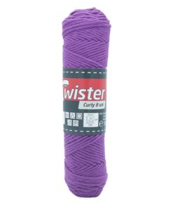 Puuvillalanka Twister Curly 8 50 g violetti
