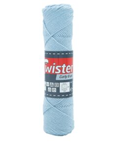 Puuvillalanka Twister Curly 8 50 g vaaleansininen
