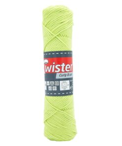 Puuvillalanka Twister Curly 8 50 g vaaleanvihreä