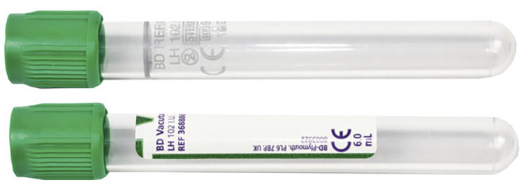 Näyteputki Vacutainer Li-hepariini 4ml vihreä 100 kpl