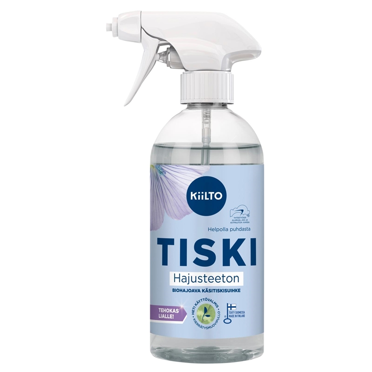 Käsitiskiaine Kiilto Tiski spray hajustamaton 475 ml