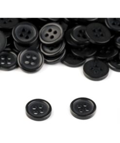 Perusnappi 10 mm kiiltävä musta /100