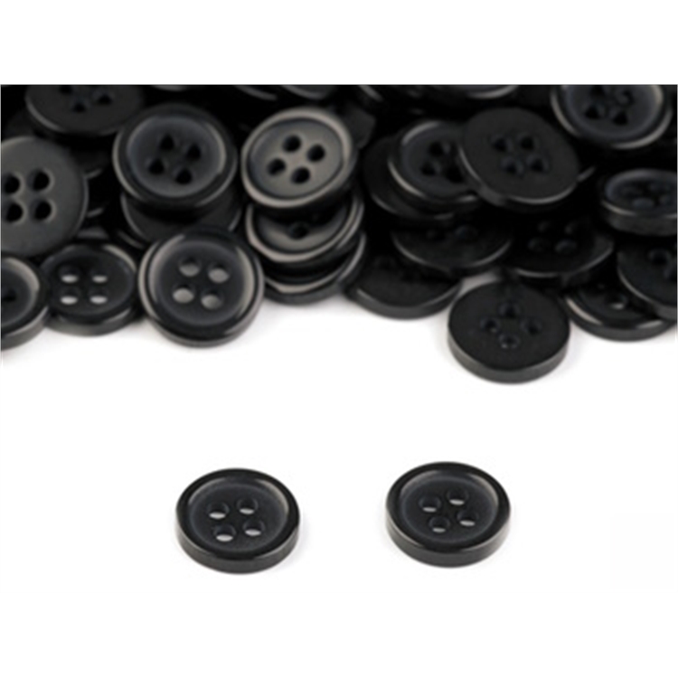 Perusnappi 10 mm kiiltävä musta /100